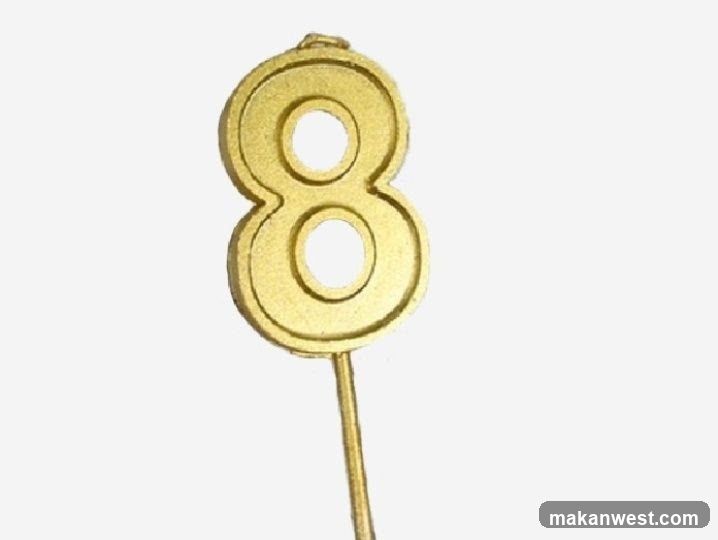 Number 8 Candle