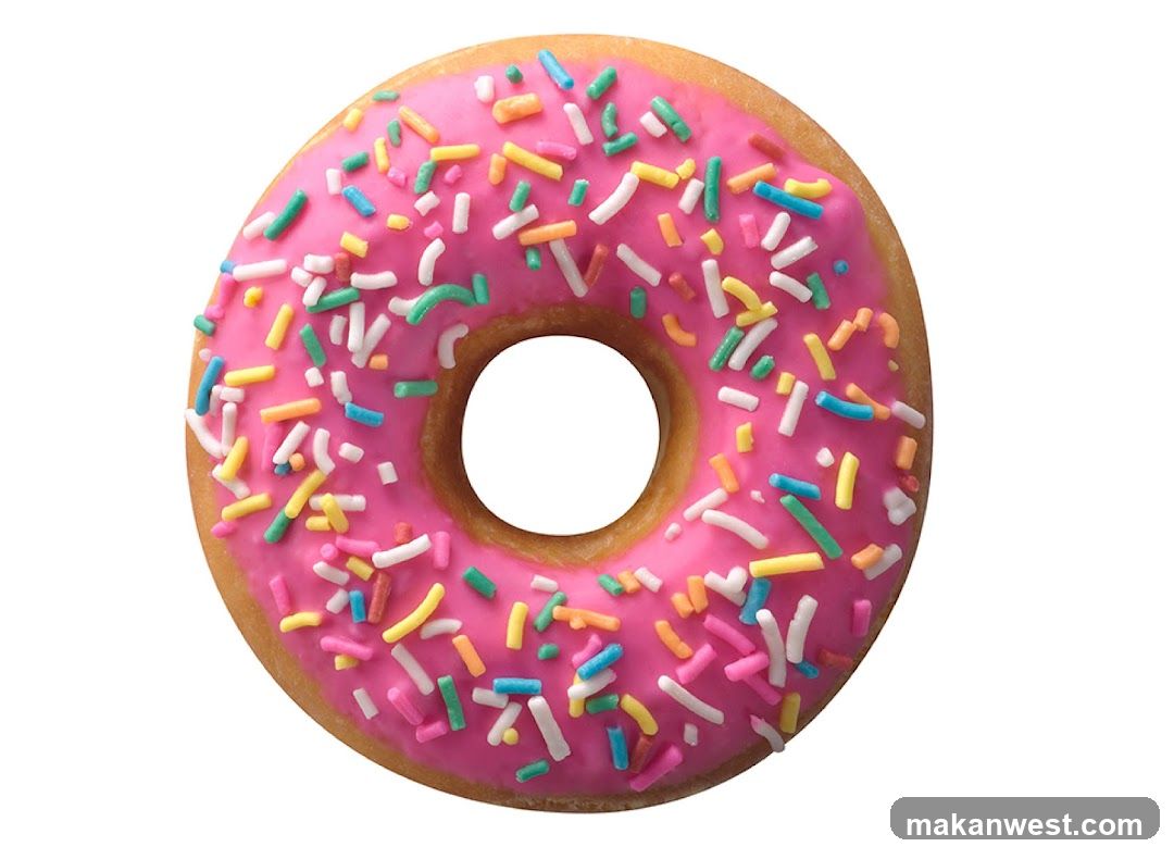 Pink Frosted Donut with Sprinkles