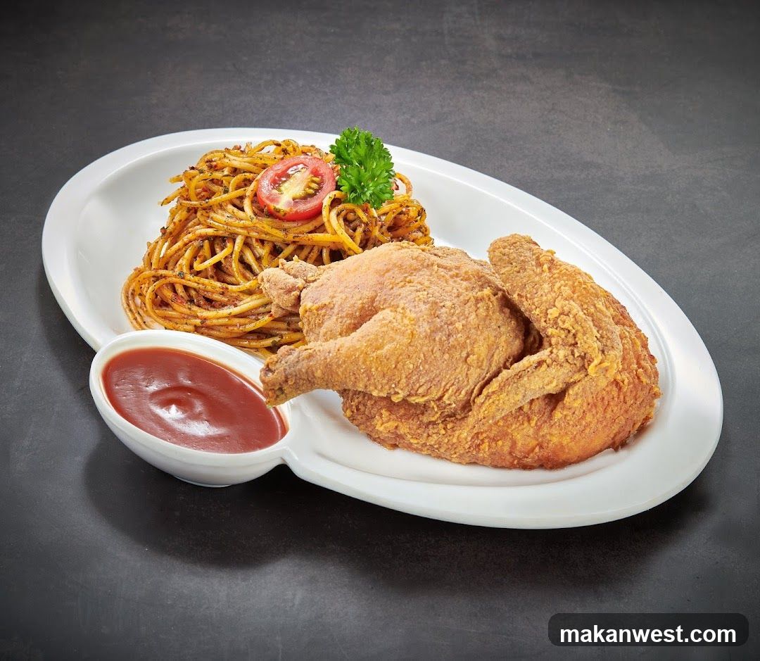 Fried Chicken and Spaghetti