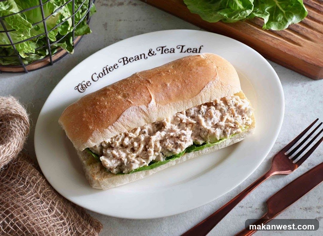 Tuna Salad Sandwich on White Plate