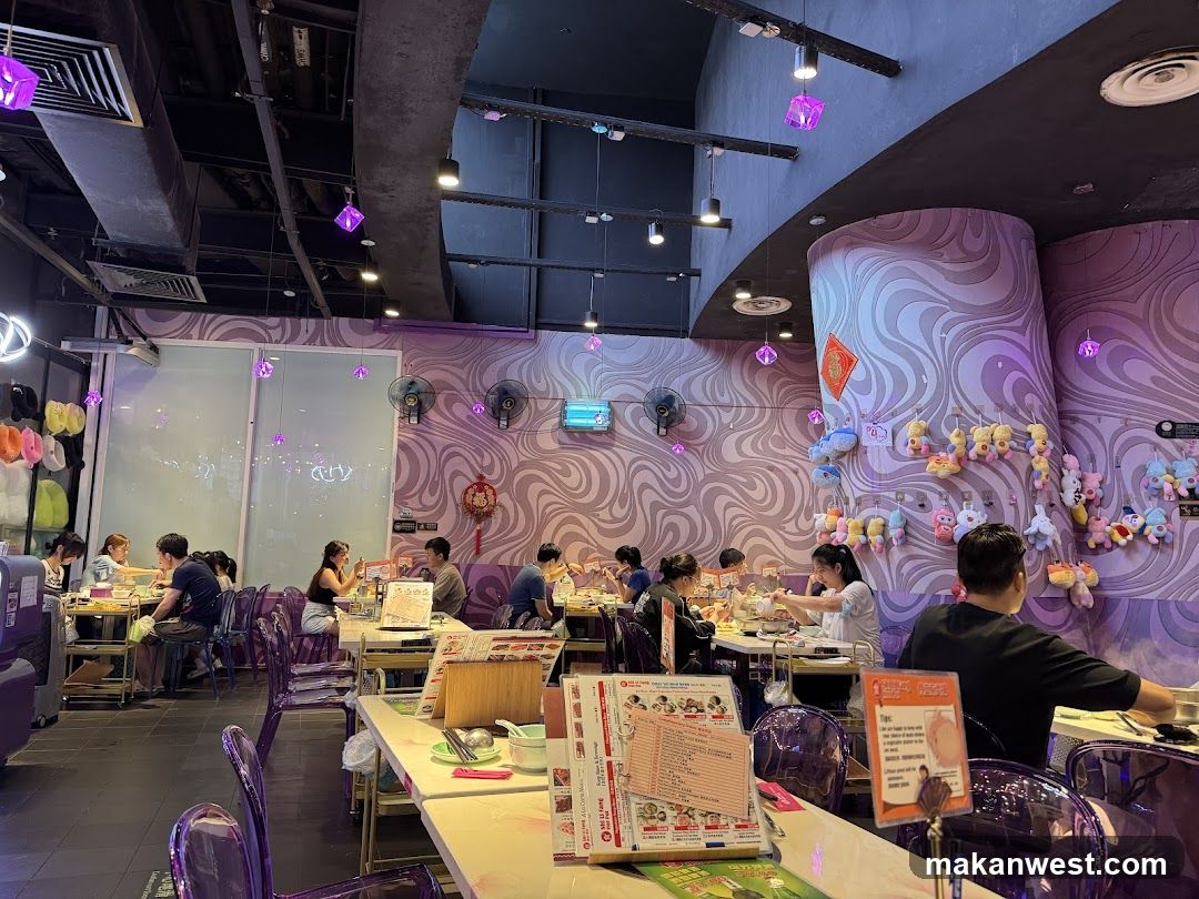 Dining Interior with Purple Theme