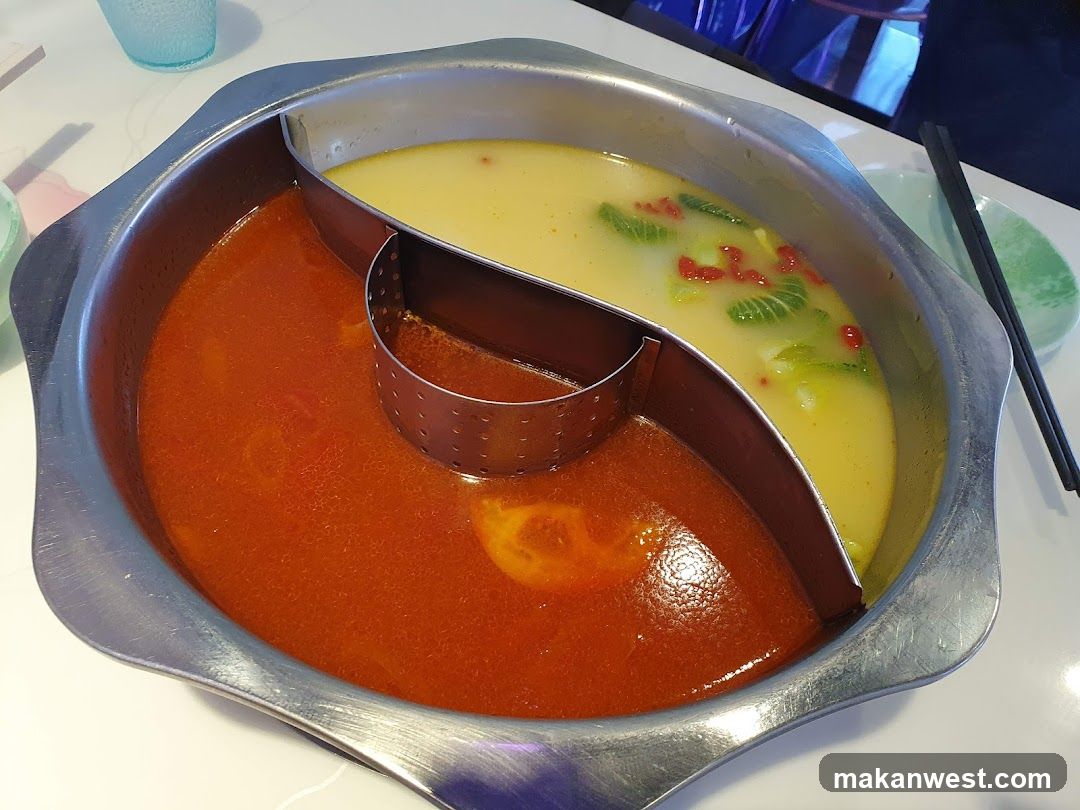 Spicy and Mild Hot Pot