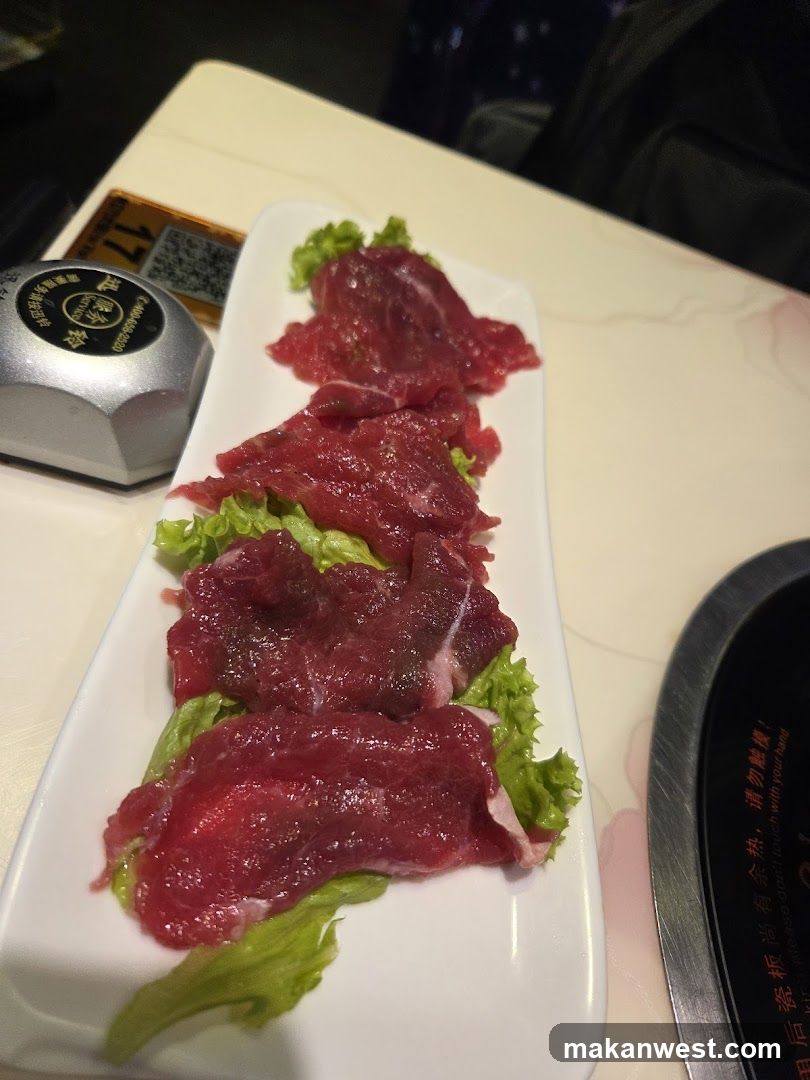 Raw Meat Slices on Plate