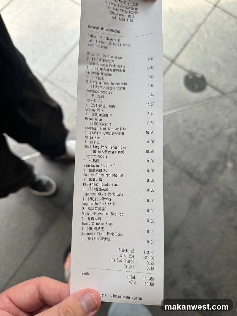 Receipt held in hand