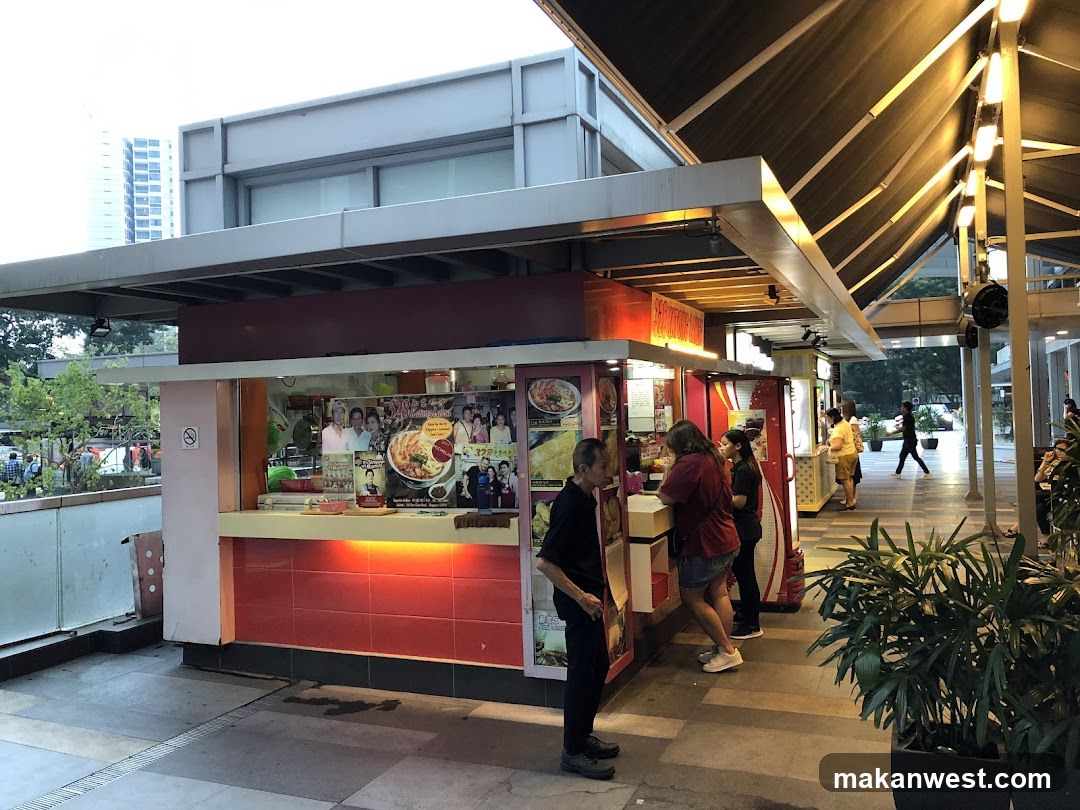 Food stalls with customers
