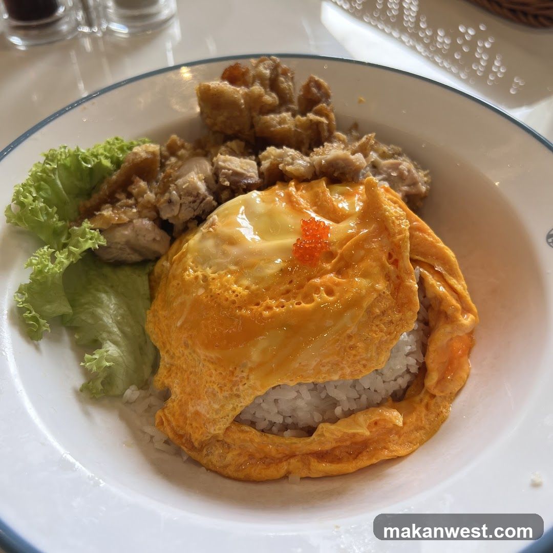 Egg and Chicken Rice Bowl