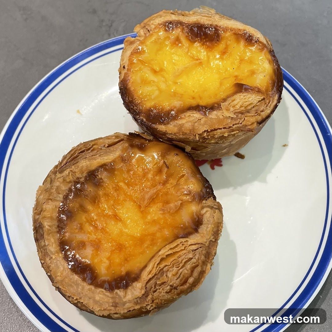 Portuguese Egg Tarts on a Plate