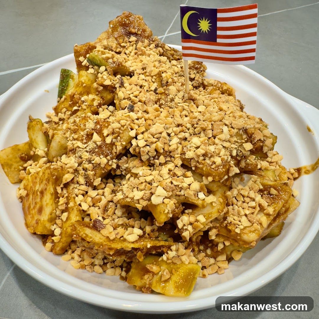 Malaysian Fried Noodles with Crispy Toppings