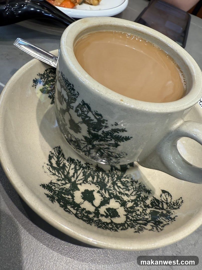 Cup of Tea with Floral Pattern
