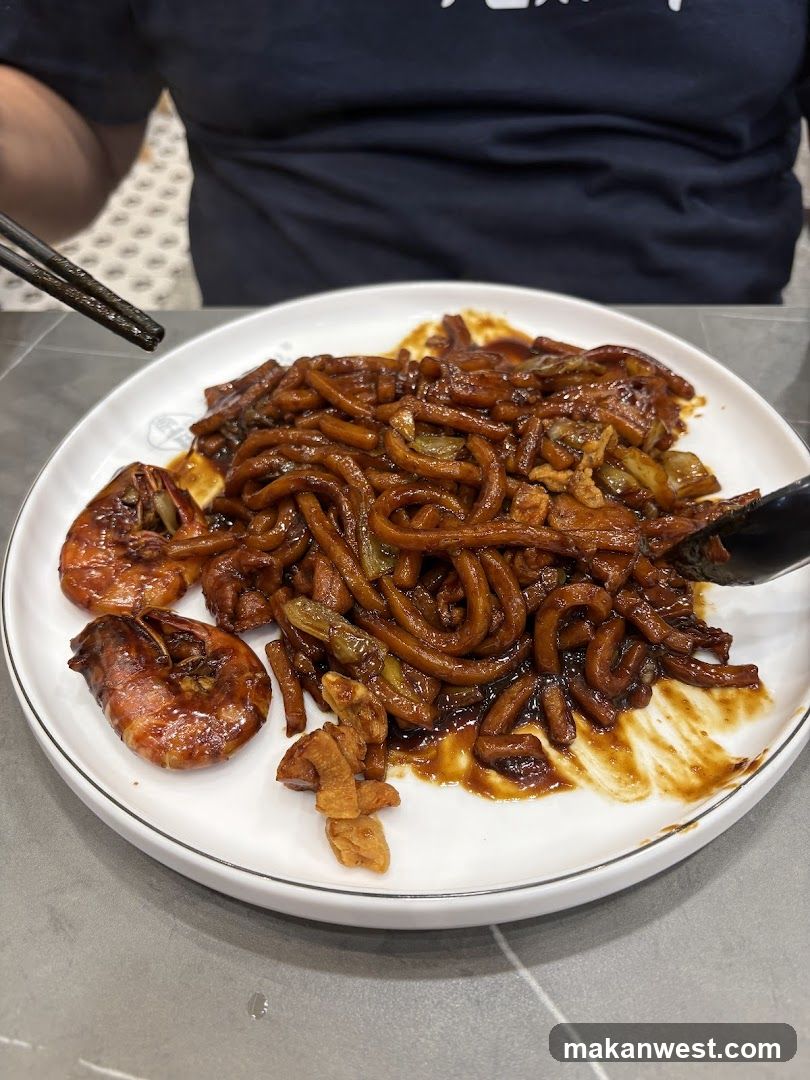 Saucy Noodles with Shrimp