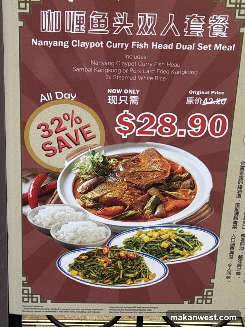 Nanyang Claypot Curry Fish Head Dual Set Meal Ad
