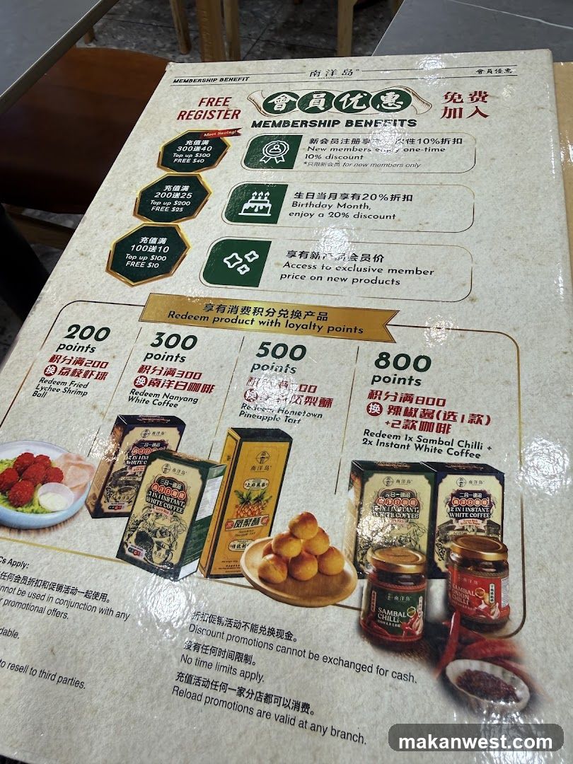 Membership Benefits Menu