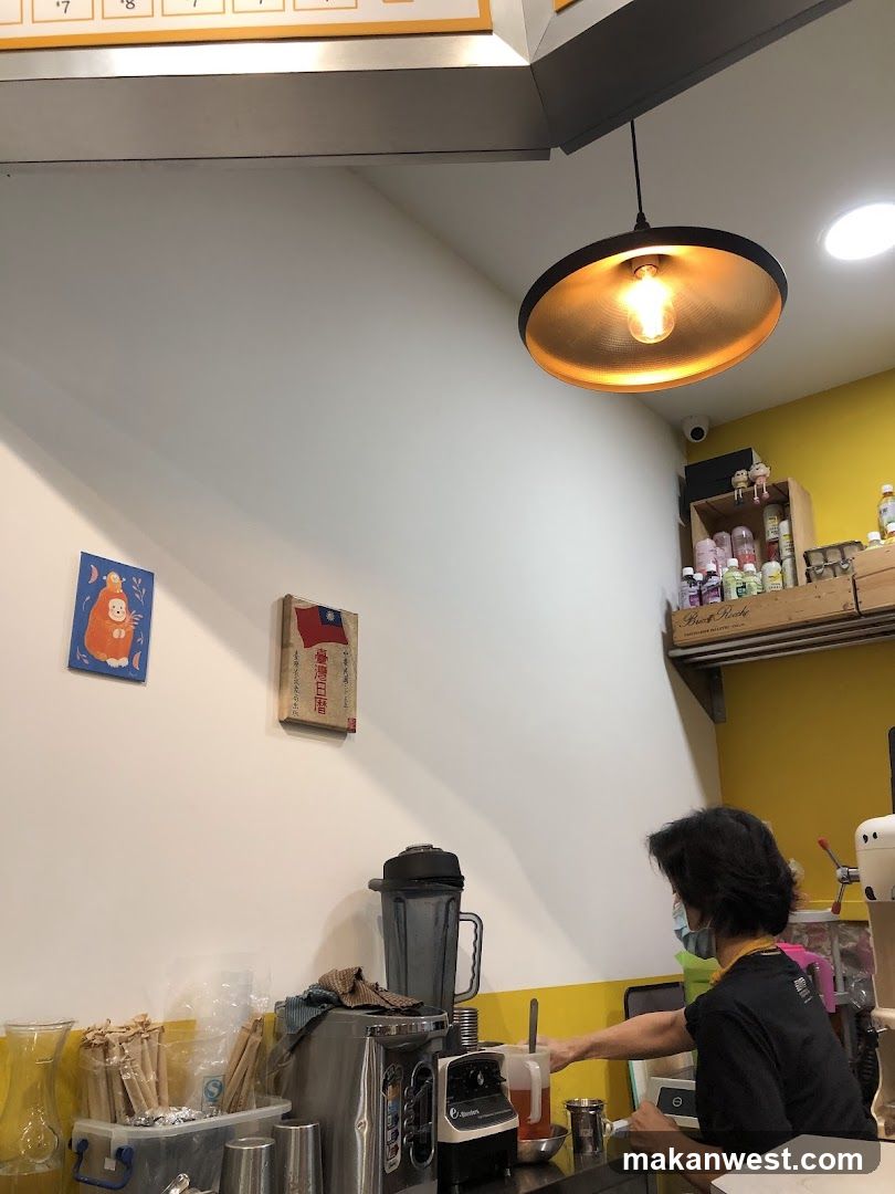 Interior of a coffee or juice shop