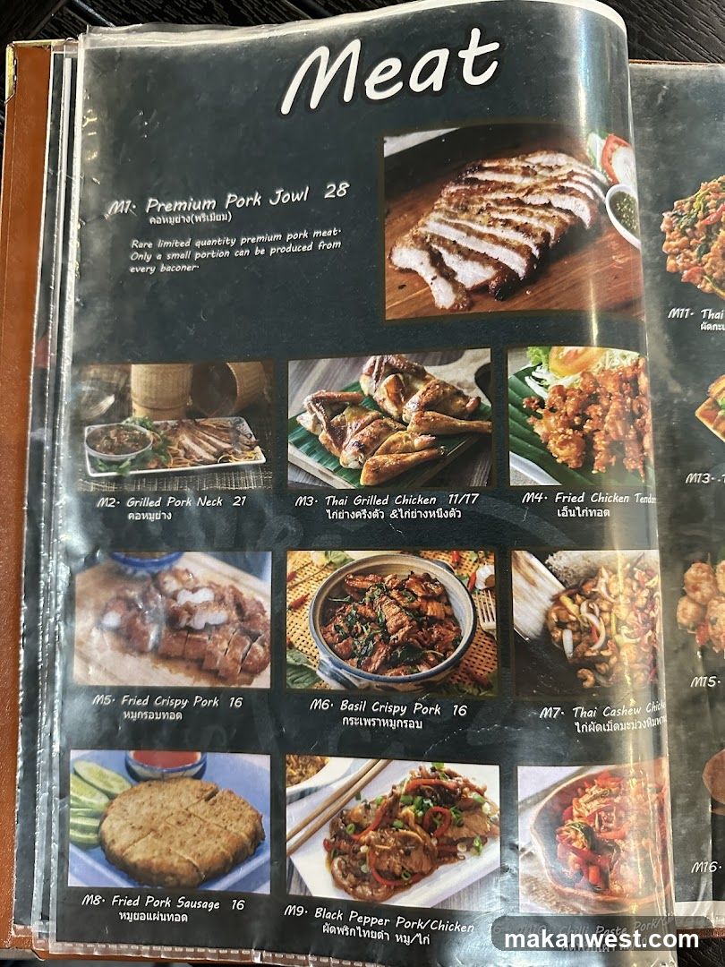 Meat Menu Page