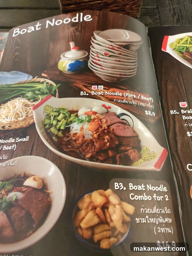 Boat Noodle Menu Page