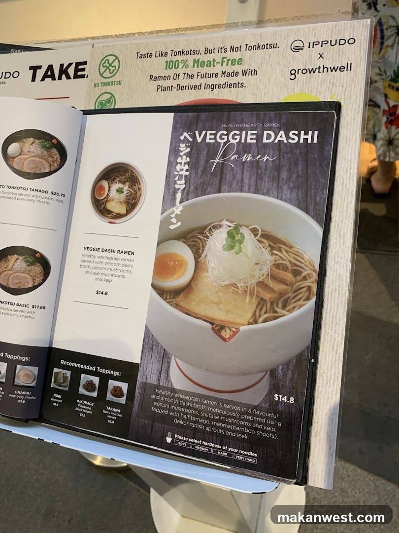 Ippudo Veggie Dashi Ramen Menu