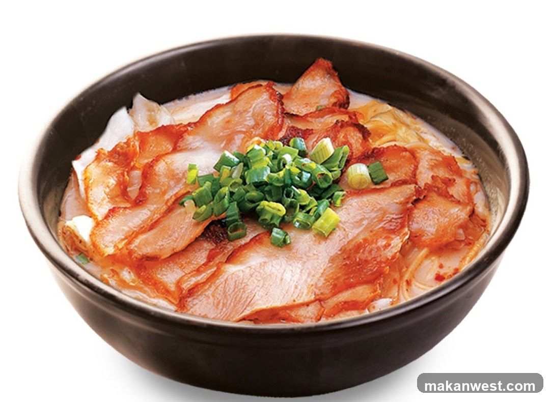 Bowl of Noodles with Meat and Scallions