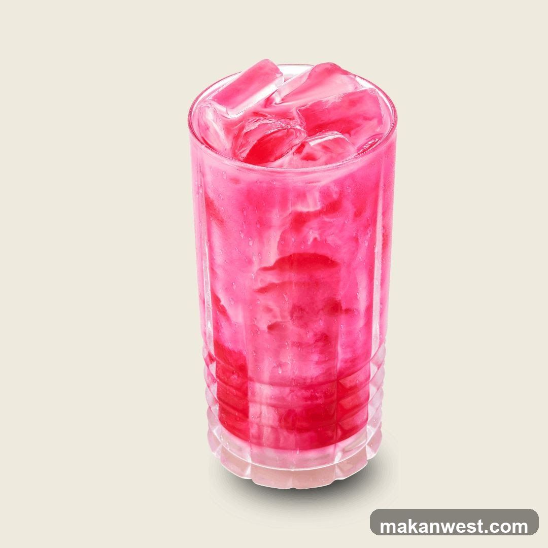 Pink Iced Drink in Glass