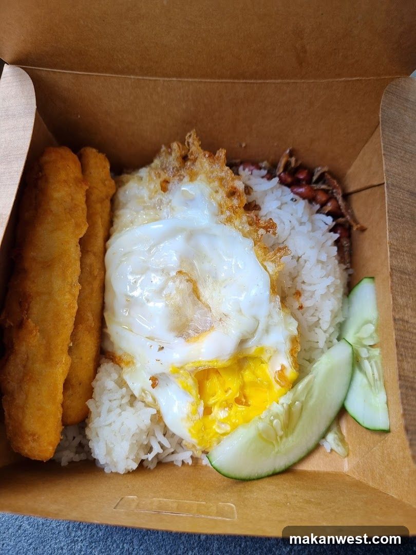 Fried Rice with Fried Egg and Fish Cakes