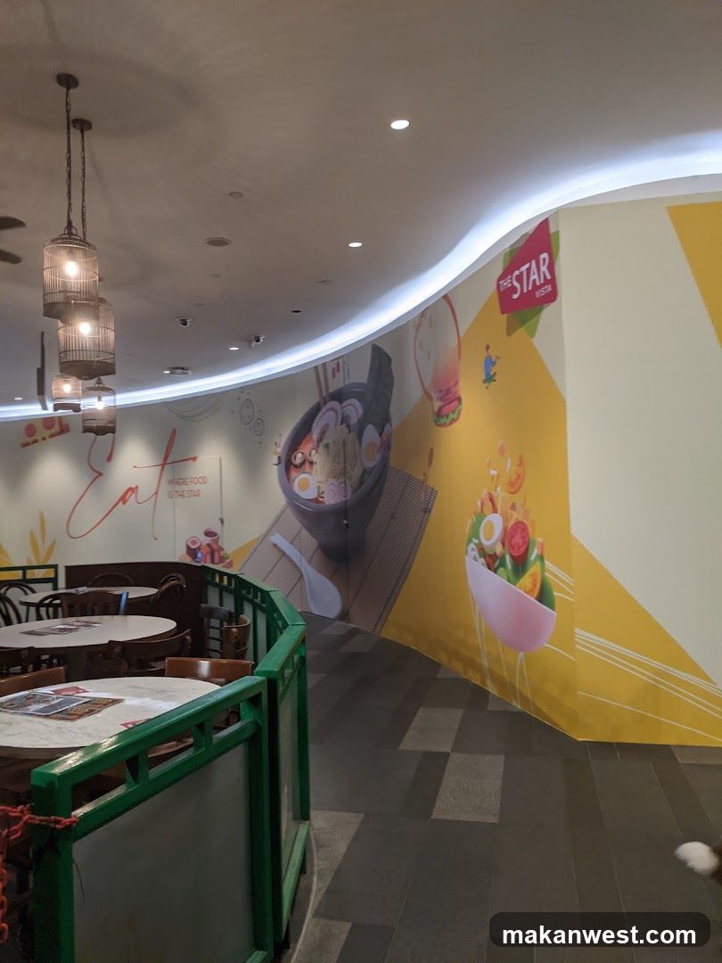 Restaurant Interior with Wall Art