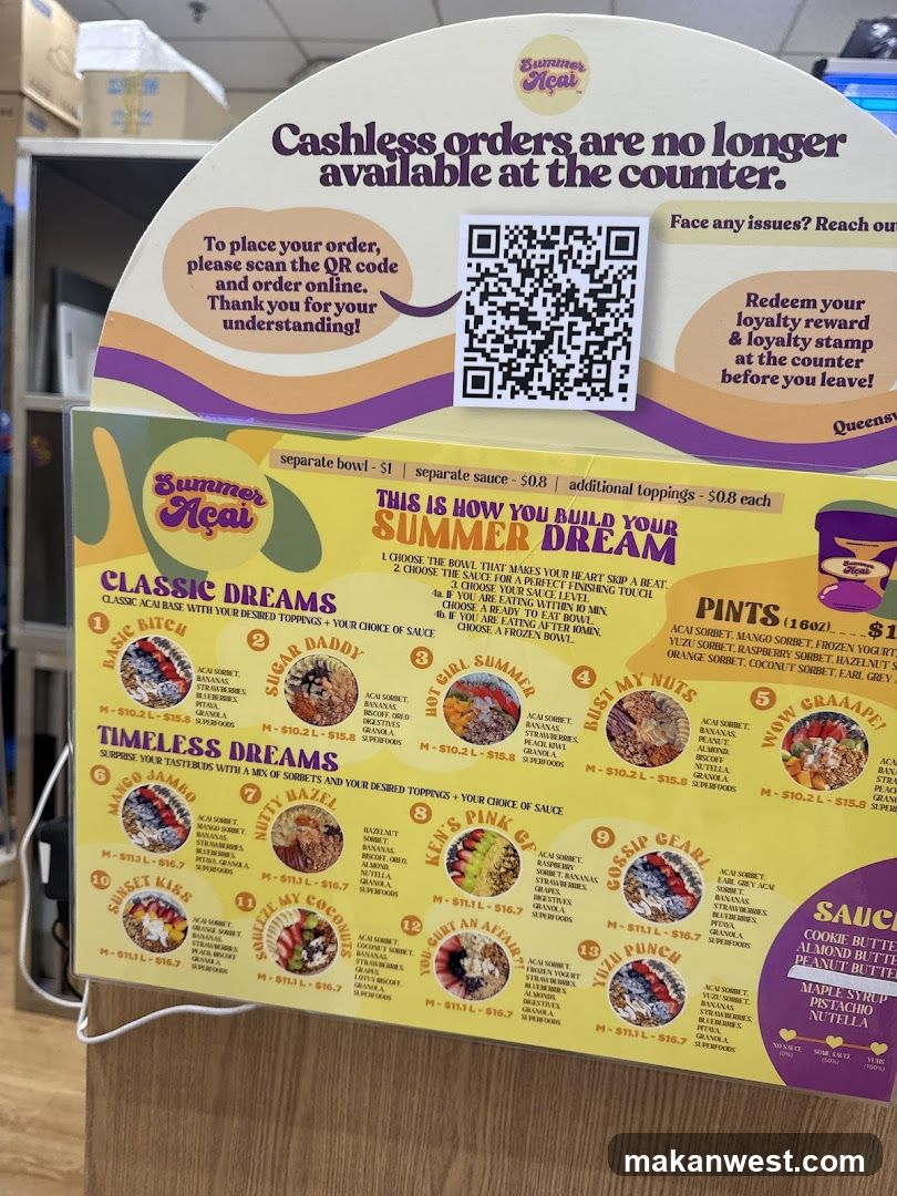 Summer Acal Menu Board