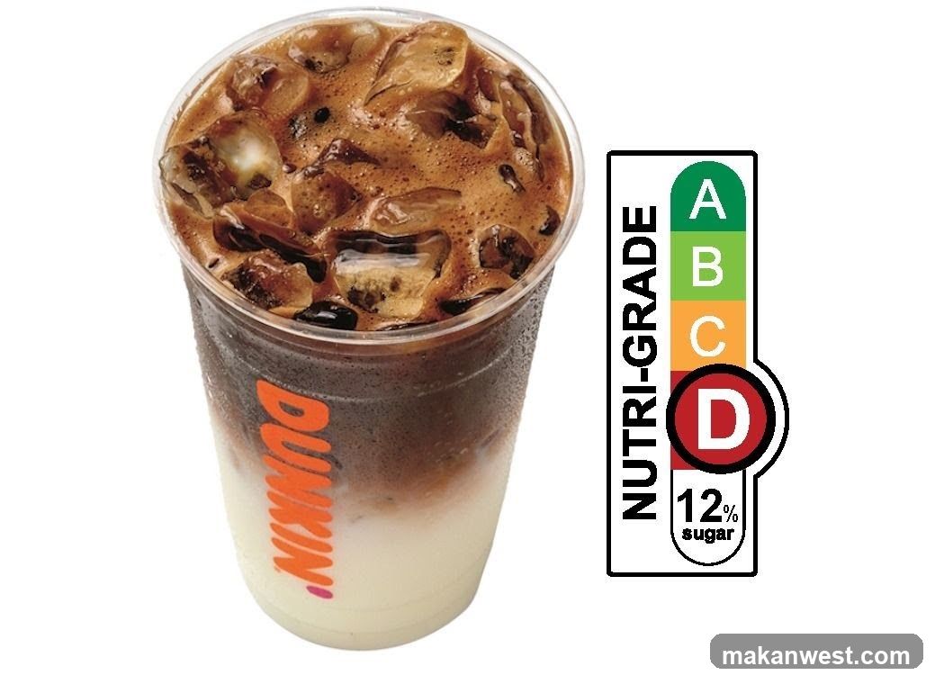 Dunkin' Iced Coffee with Nutri-Grade Label