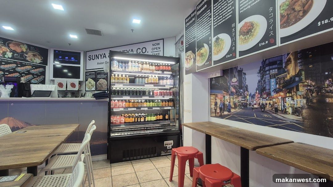 Restaurant Interior with Drinks and Food Menu