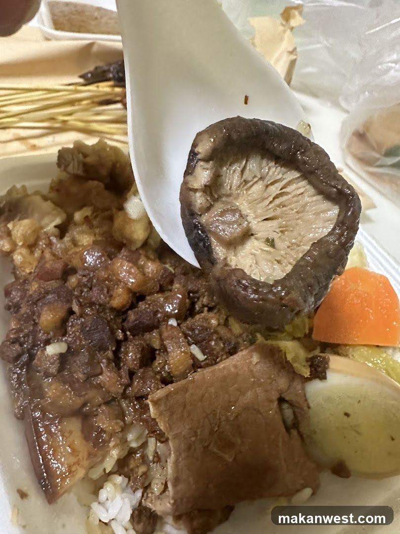 Braised Pork and Mushroom Rice Bowl