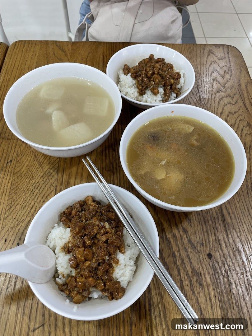 Meal on wooden table
