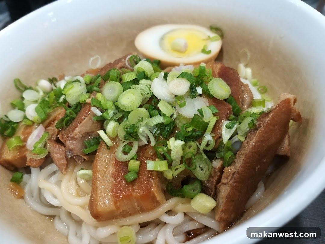 Bowl of Noodles with Pork and Egg