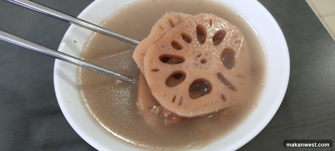 Lotus Root Soup with Chopsticks