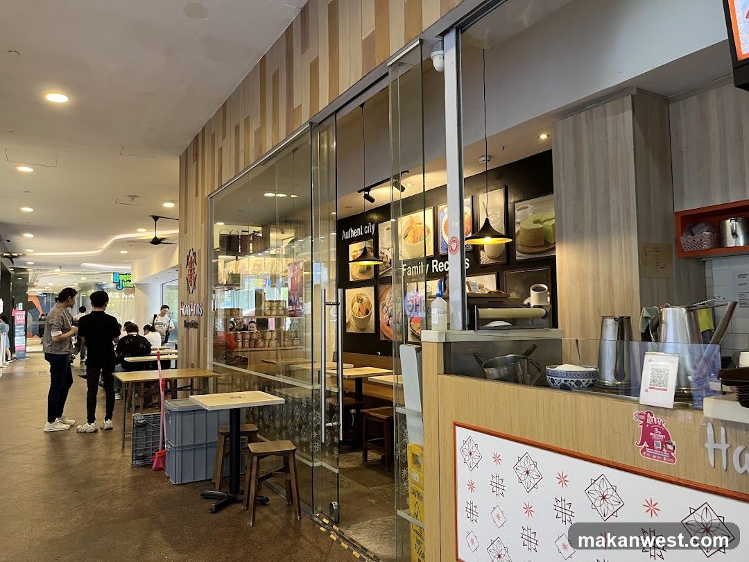 Food stall interior view