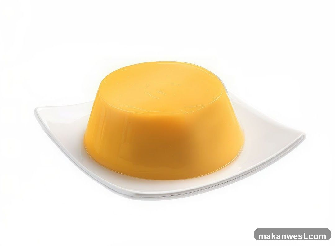 Yellow Pudding on a Plate