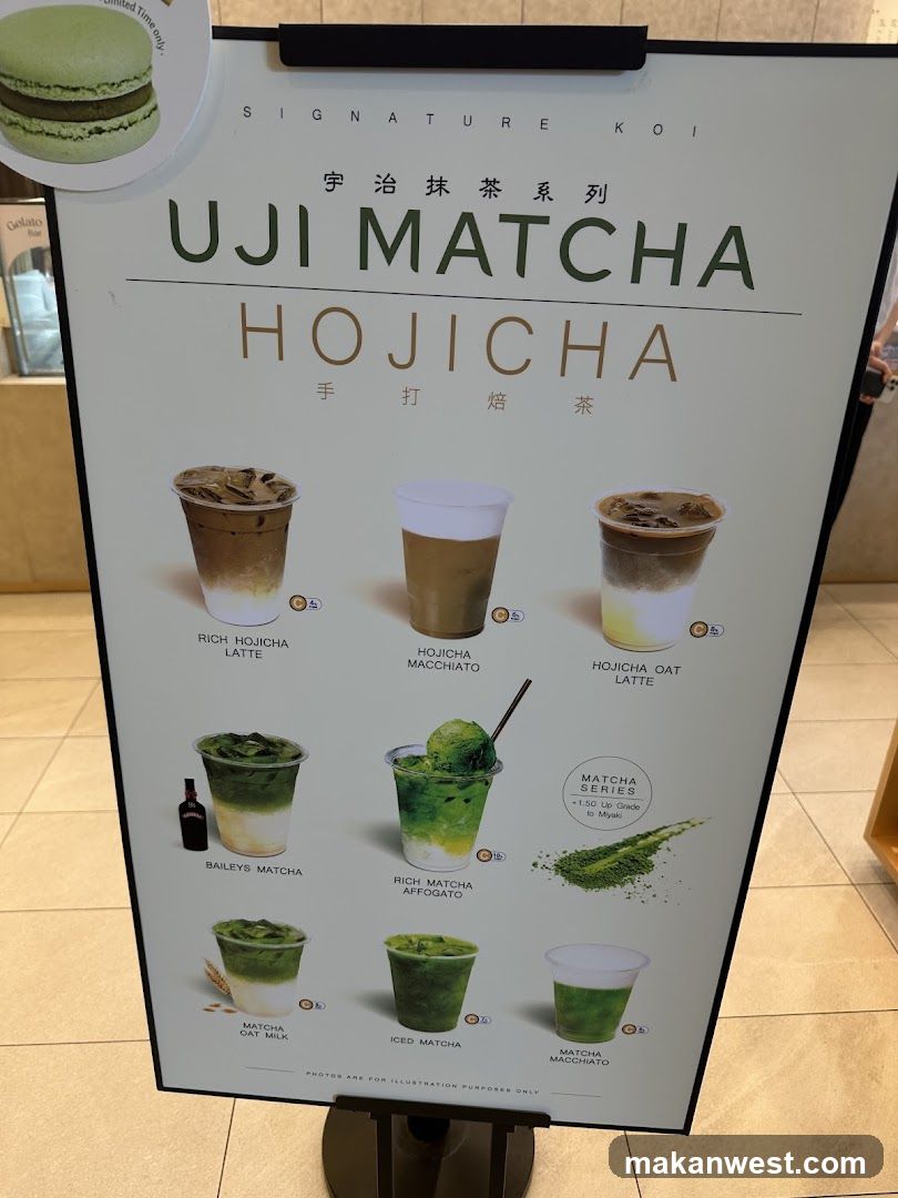 Uji Matcha Hojicha Menu Board