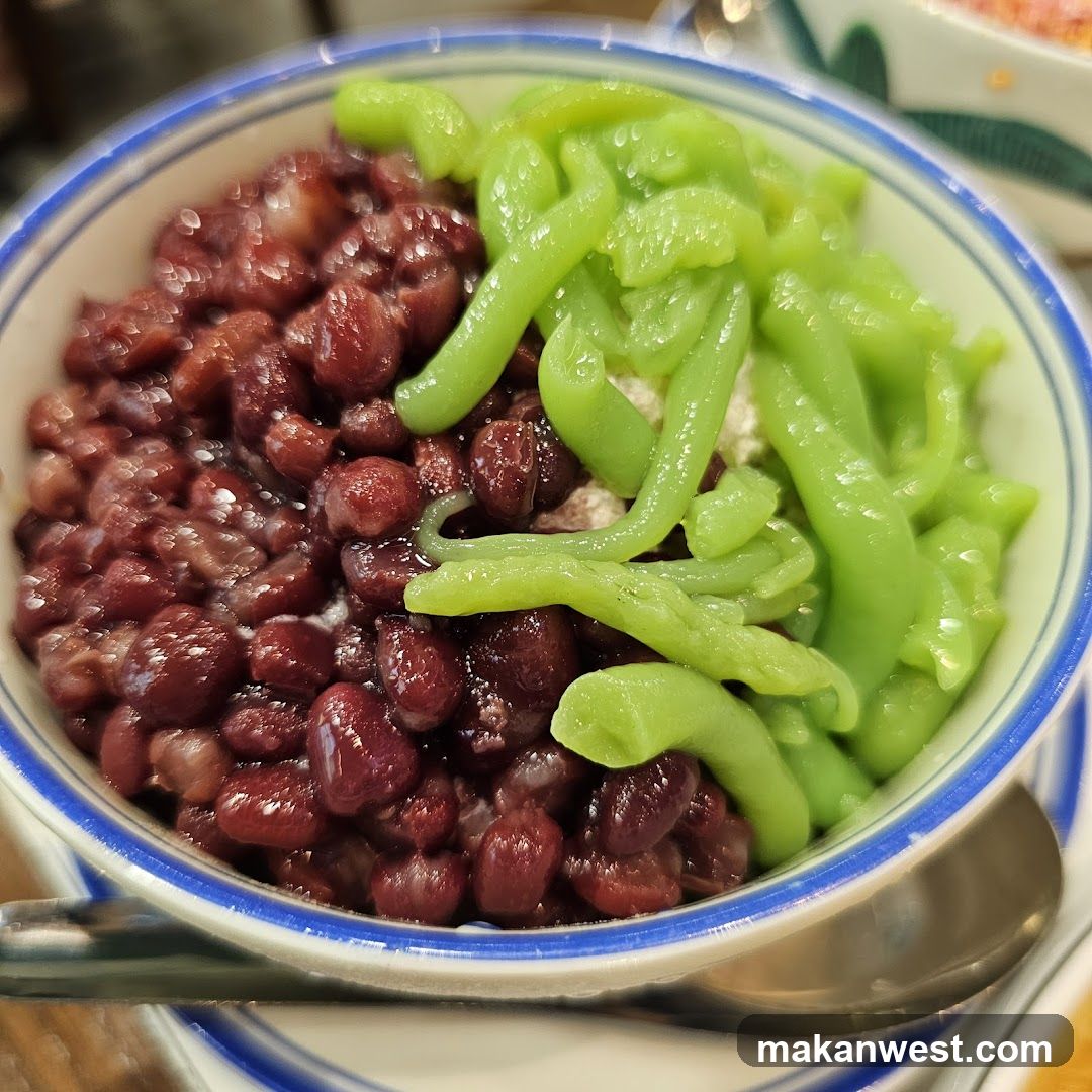 Red Bean and Green Jelly Dessert Bowl