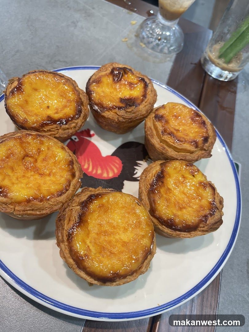 Portuguese Egg Tarts on a Plate