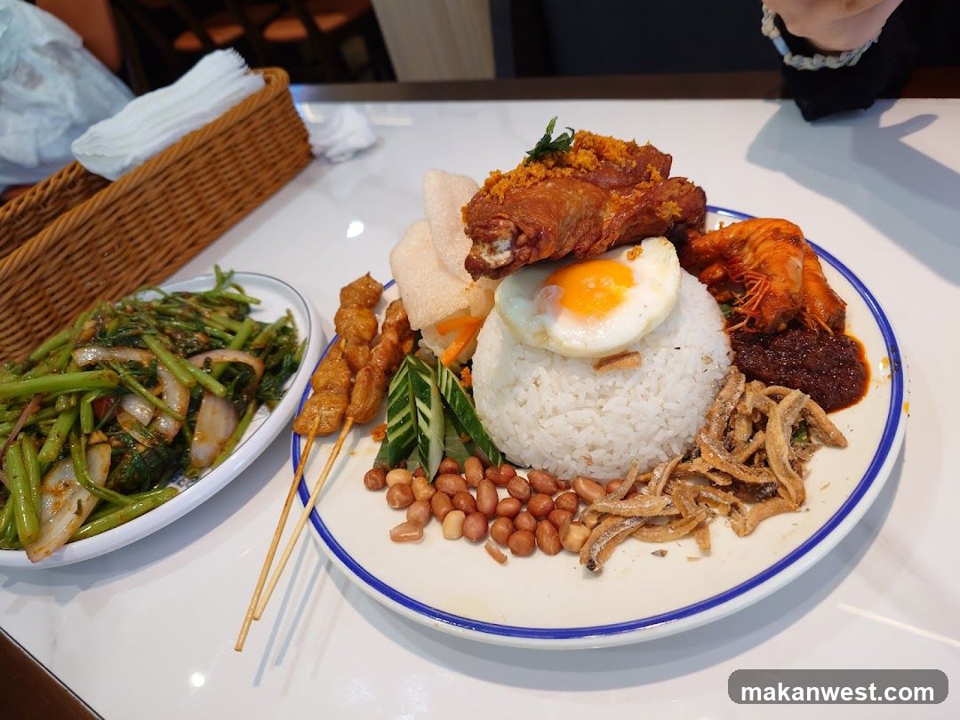 Nasi Lemak Plate with Side Dish
