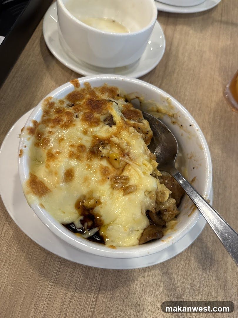 Baked Dish with Melted Cheese