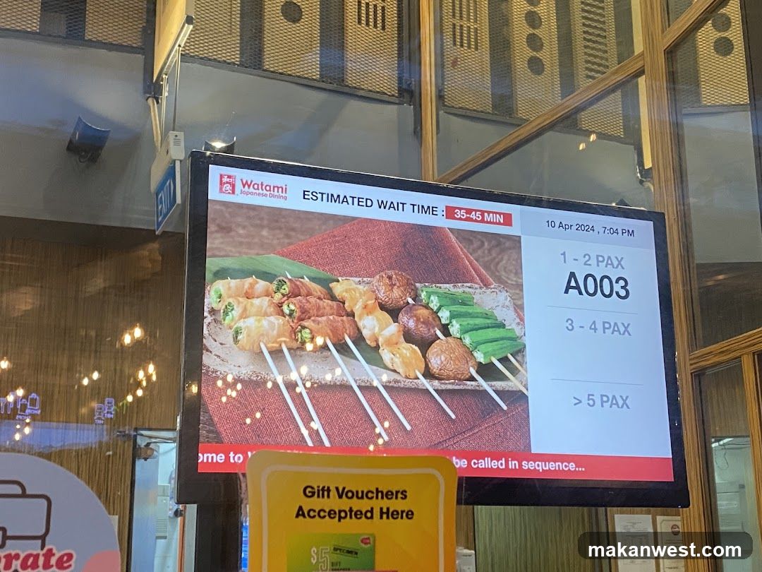 Watami Wait Time Display