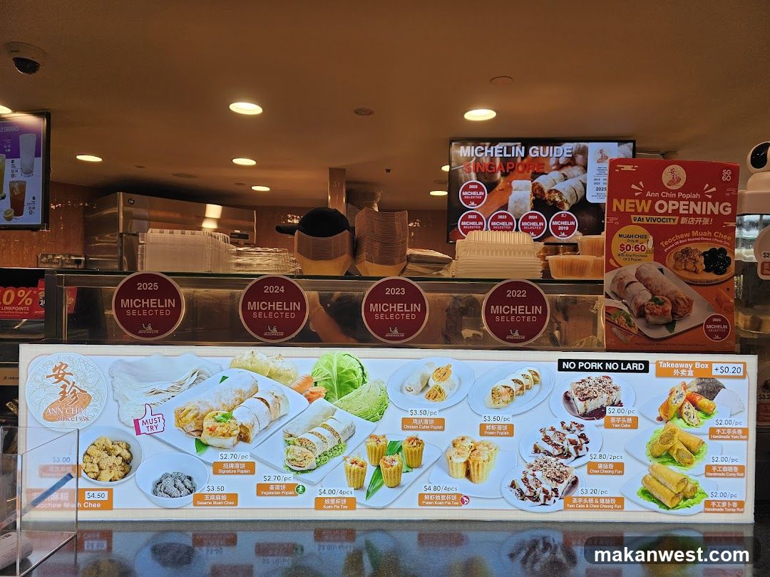 Ann Chin Popiah Menu