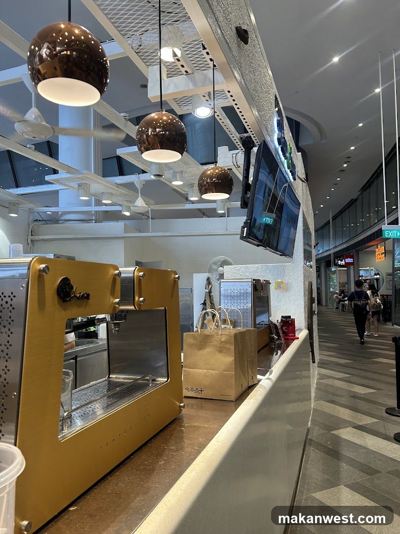 Cafe Counter with Espresso Machine