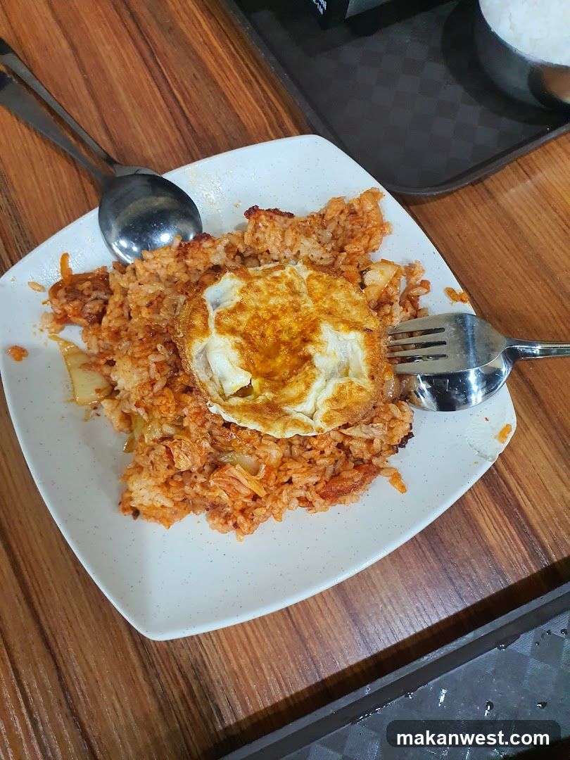 Kimchi Fried Rice with Fried Egg