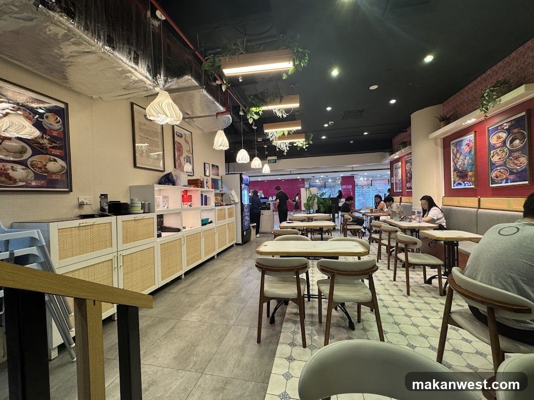 Restaurant Interior with Seating and Decor
