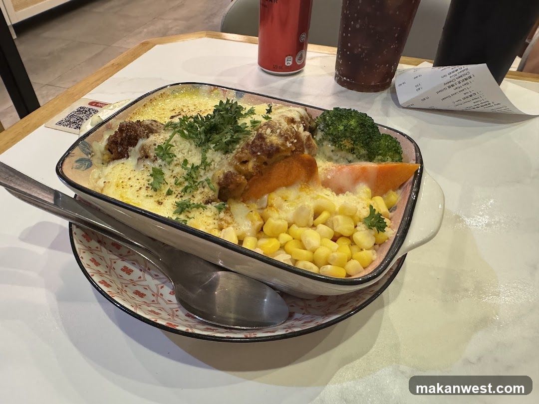 Baked Rice Dish with Corn and Broccoli