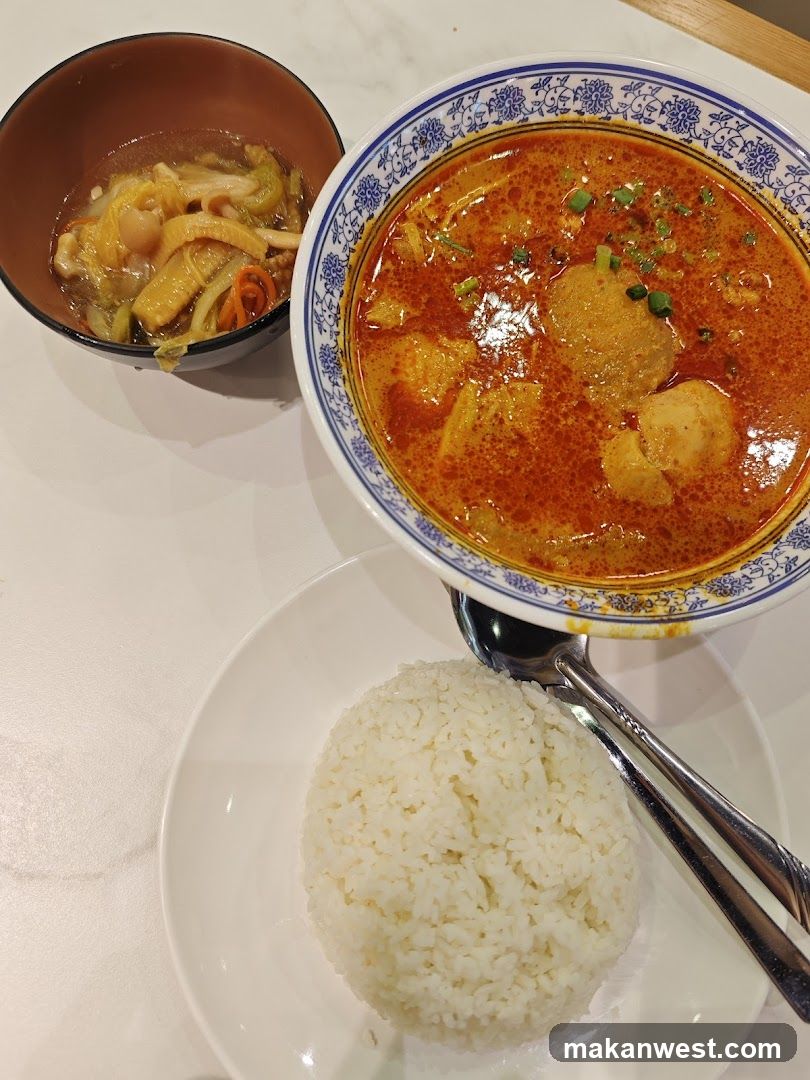 Curry with Rice and Side Dish