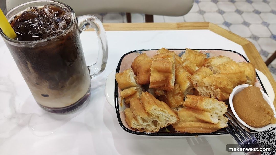 Iced Coffee and Fried Dough Sticks