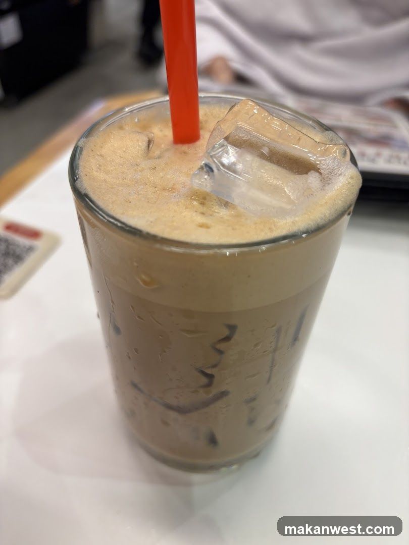 Iced Coffee with Straw and Ice