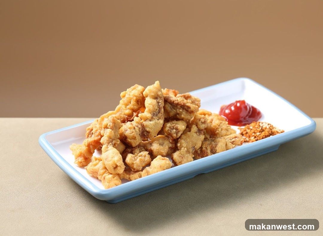 Fried Chicken Bites with Ketchup and Spices