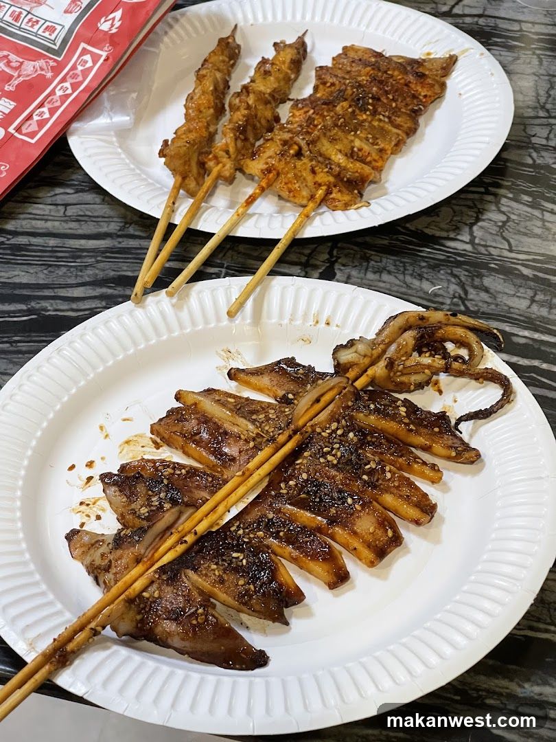 Skewered Meats and Squid