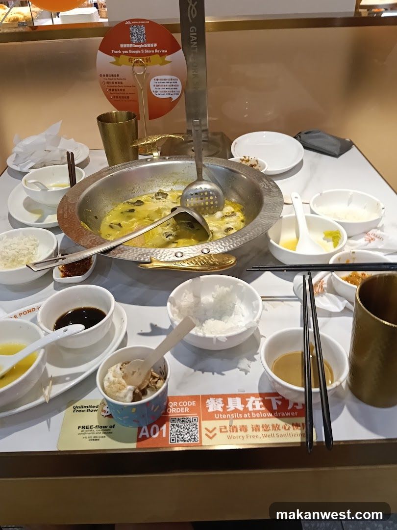 Table with Hot Pot and Leftovers